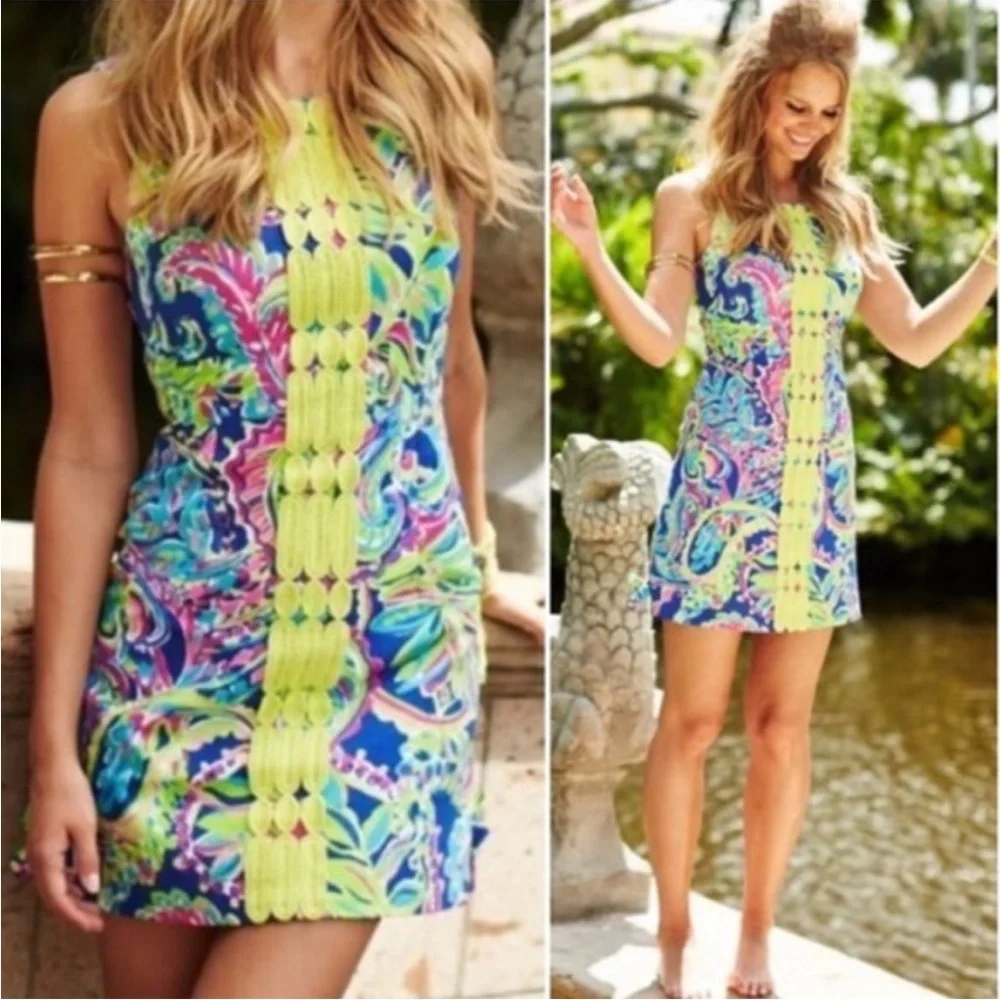 Lilly Pulitzer Delia Shift Dress Multi Toucan Play A22‎